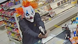 জোকারের মুখোশ পরে দোকান লুট